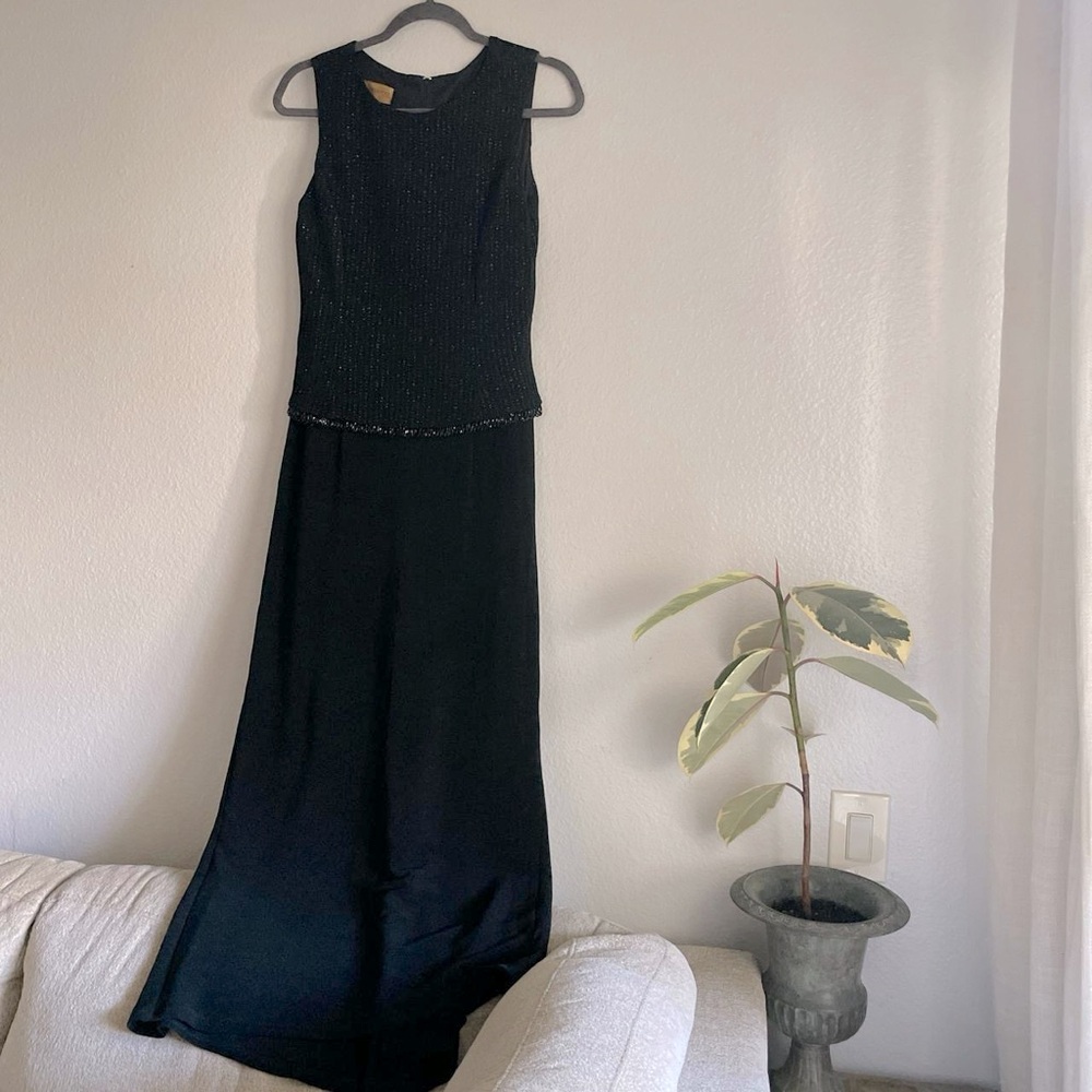 Scott McClintock Black Beaded Dress